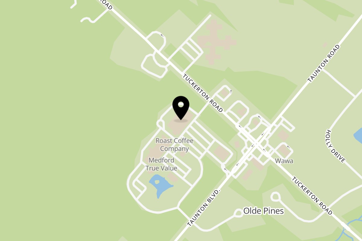 Map showing the location of Tacos El Tio Medford on 200 Tuckerton Rd in Medford
